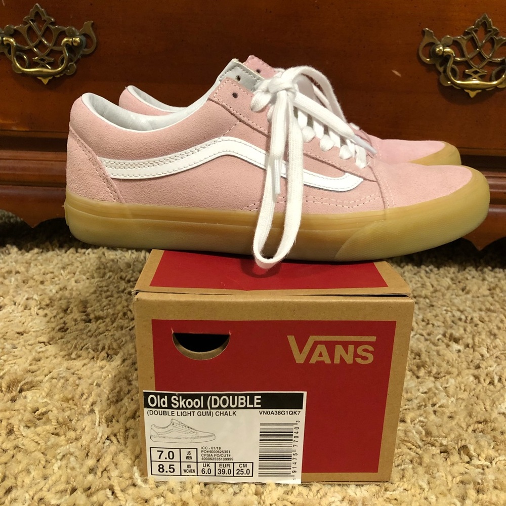 Light pink old skool vans
